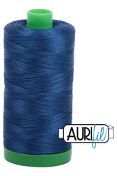 Aurifil Mako 40wt 2-ply Cotton 1000 m 1094 yd. spool - 2783 Medium Delft Blue
